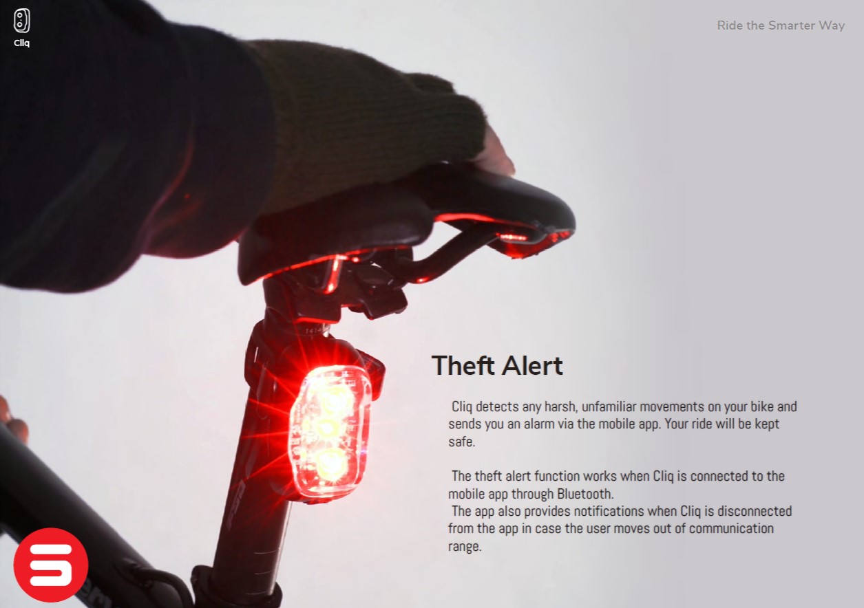 Smart Cliq AI Powered Premium Bicycle Tail Light