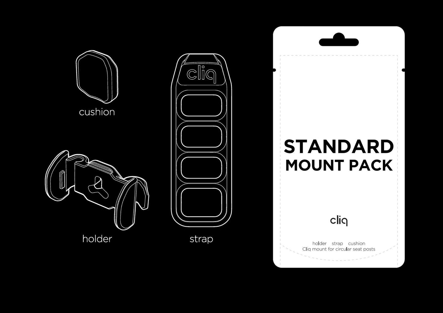 CLIQ Tail Light Mount Packs