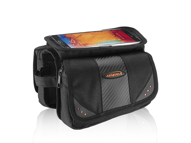 Ibera Top Tube Mini Panniers With Phone Sleeve TB7