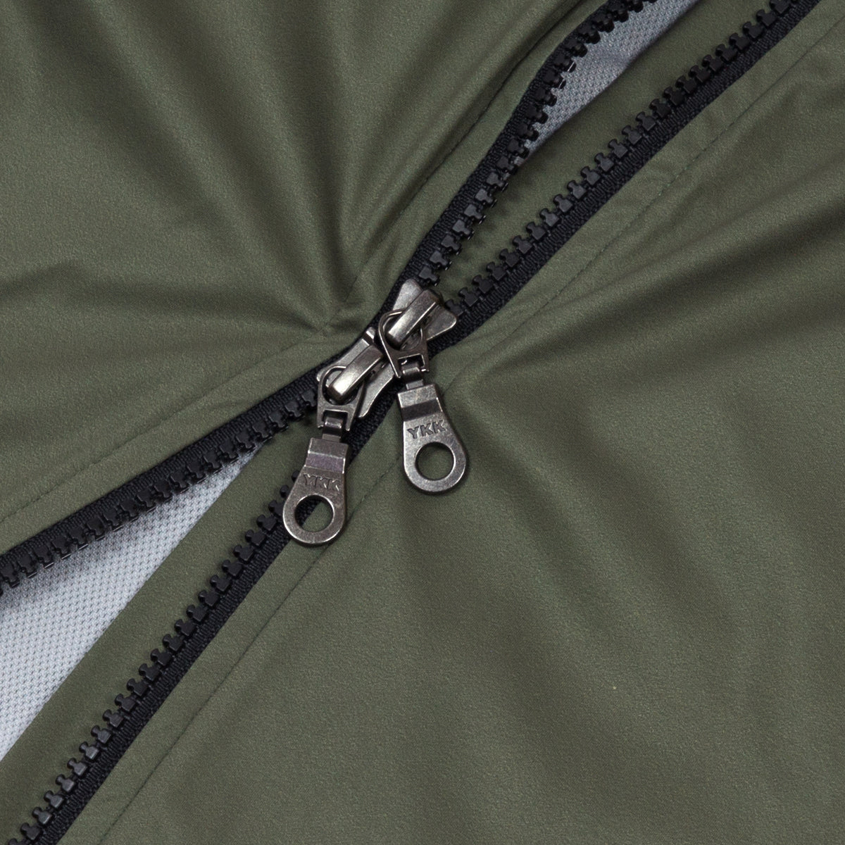 Baisky Men Double zipper Wind Vest - TRMV1280 Army Green