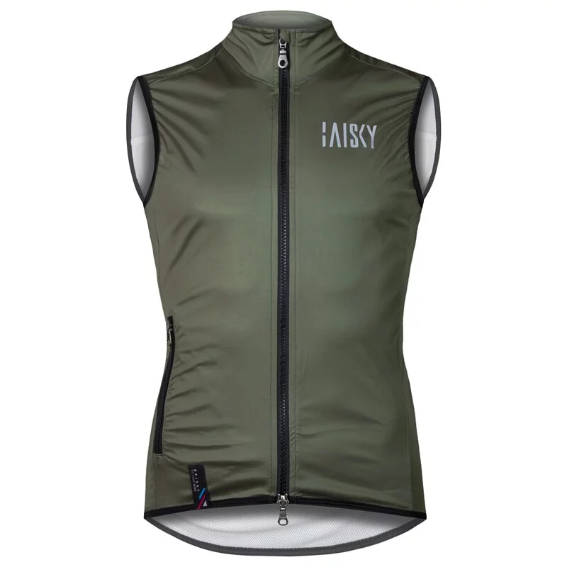 Baisky Men Double zipper Wind Vest - TRMV1280 Army Green