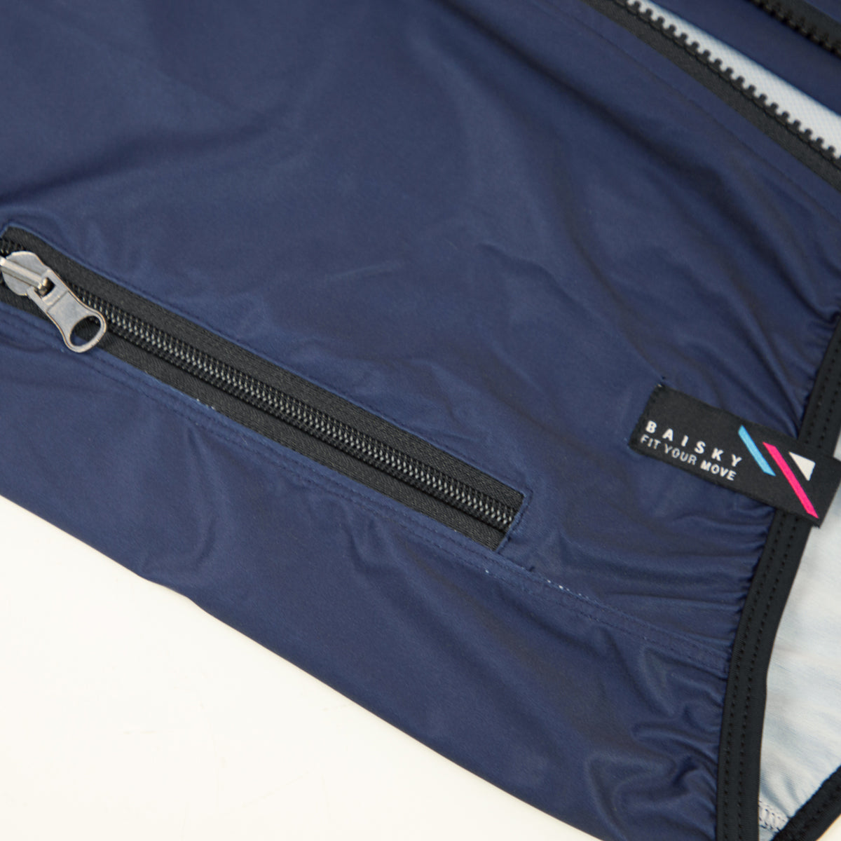 Baisky Men Double zipper Wind Vest - TRMV1280 BK Blue